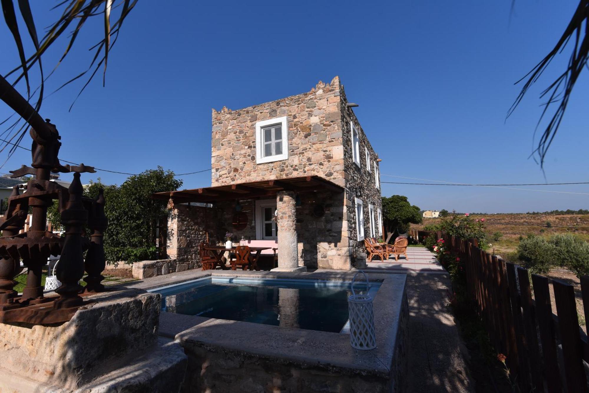 Traditional Kos Villa With Swimming Pool, Lawn Yard And Bbq Eksteriør billede
