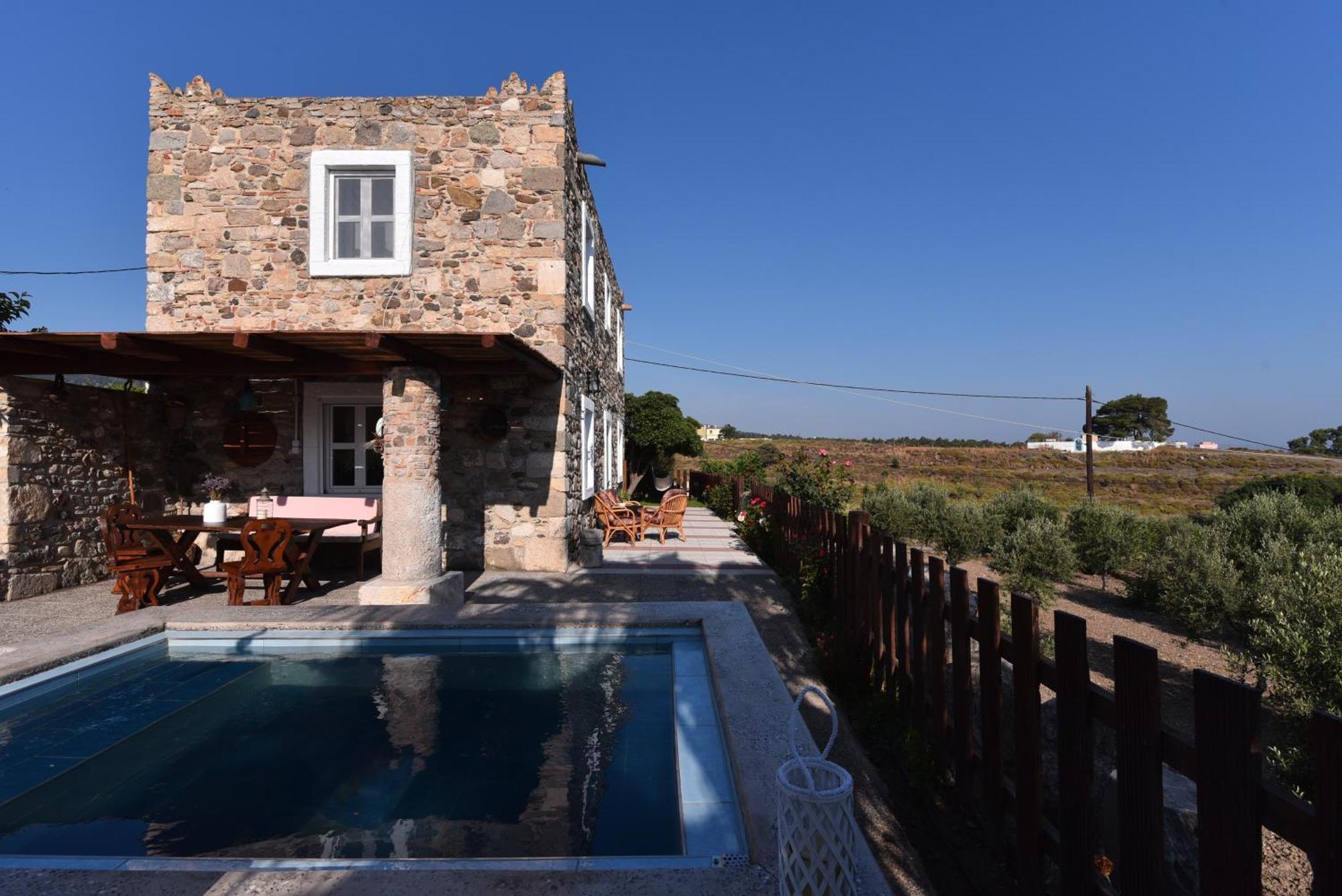 Traditional Kos Villa With Swimming Pool, Lawn Yard And Bbq Eksteriør billede